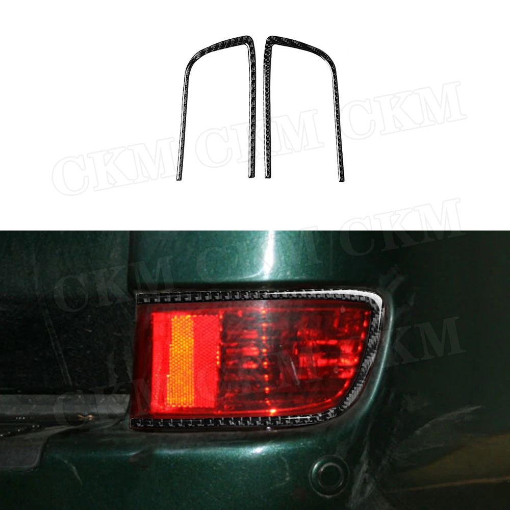 

Carbon Fiber Rear Lamp Taillight Exterior Trim Frame Cover Stickers For Toyota Land Cruiser Prado 2003-2009 Car Accessories