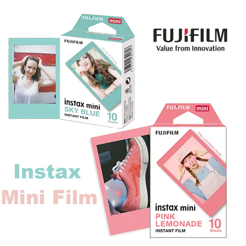 10/20/30/50 Sheets Fujifilm Instax Mini 12 8 40 Film Pink Side and Blue Side Fuji Instant Photo Paper for 70 SE 25 99 Evo Link3