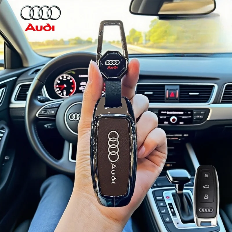 

Car Zinc Alloy Key Case Car Key Chain Metal Key Shell for Audi S Line Quattro A1 A3 A6 Q2 Q3 Q7 Tt Tts Ttrs R8 S3 S6 Rs3 Rs6 Sq2