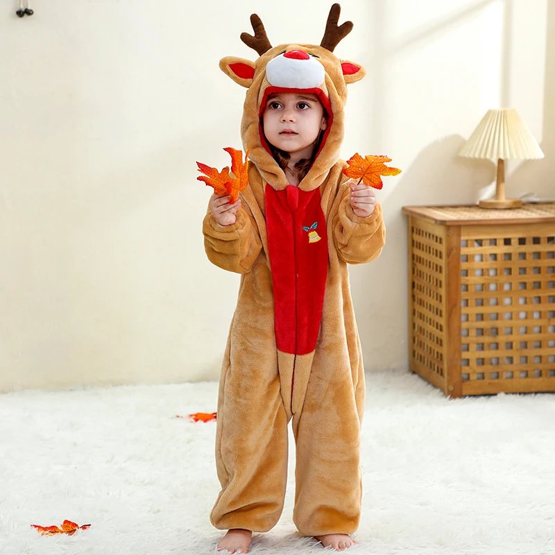 MICHLEY Karneval Baby Strampler Flanell Cosplay Kleinkind Säugling Kleidung Overall Bodysuits Jumpsuit Kostüm für Mädchen Jungen – Detail 37