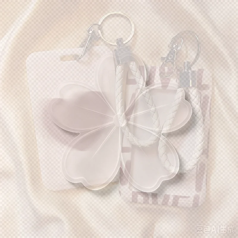 Cartoon Card Holder Photocard Holder Keychain Students Card Protectors Pink ID Bank Cards Cover School Stationery