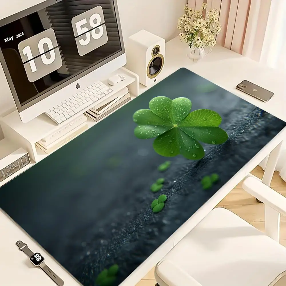

HD Clover Mouse Pad XL Large Computer Office Game Table Mats XXL Rubber Anti-slip Gaming Keyboard Mousepads Long Desk Pads 30x60