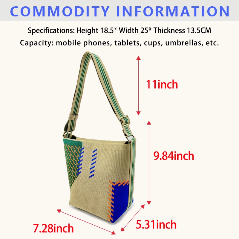 2024 New Fashion Shopping Travel Shopping Large Capacity Environmentally Friendly Handbag Women Shoulder Messenger Bag