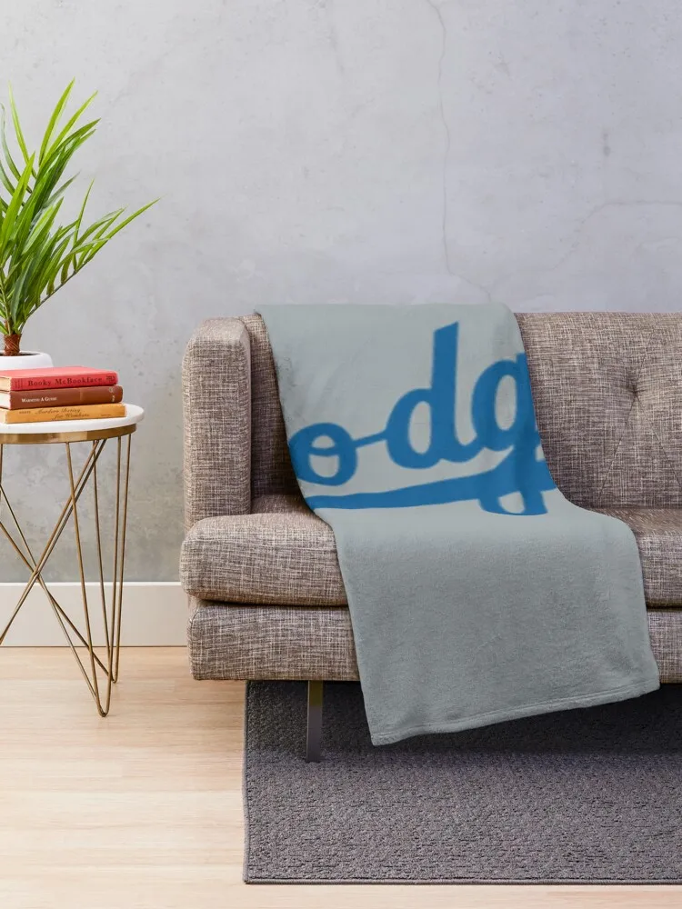 blue script LA dodgers Throw Blanket Giant Sofa Luxury St Designers Baby Blankets