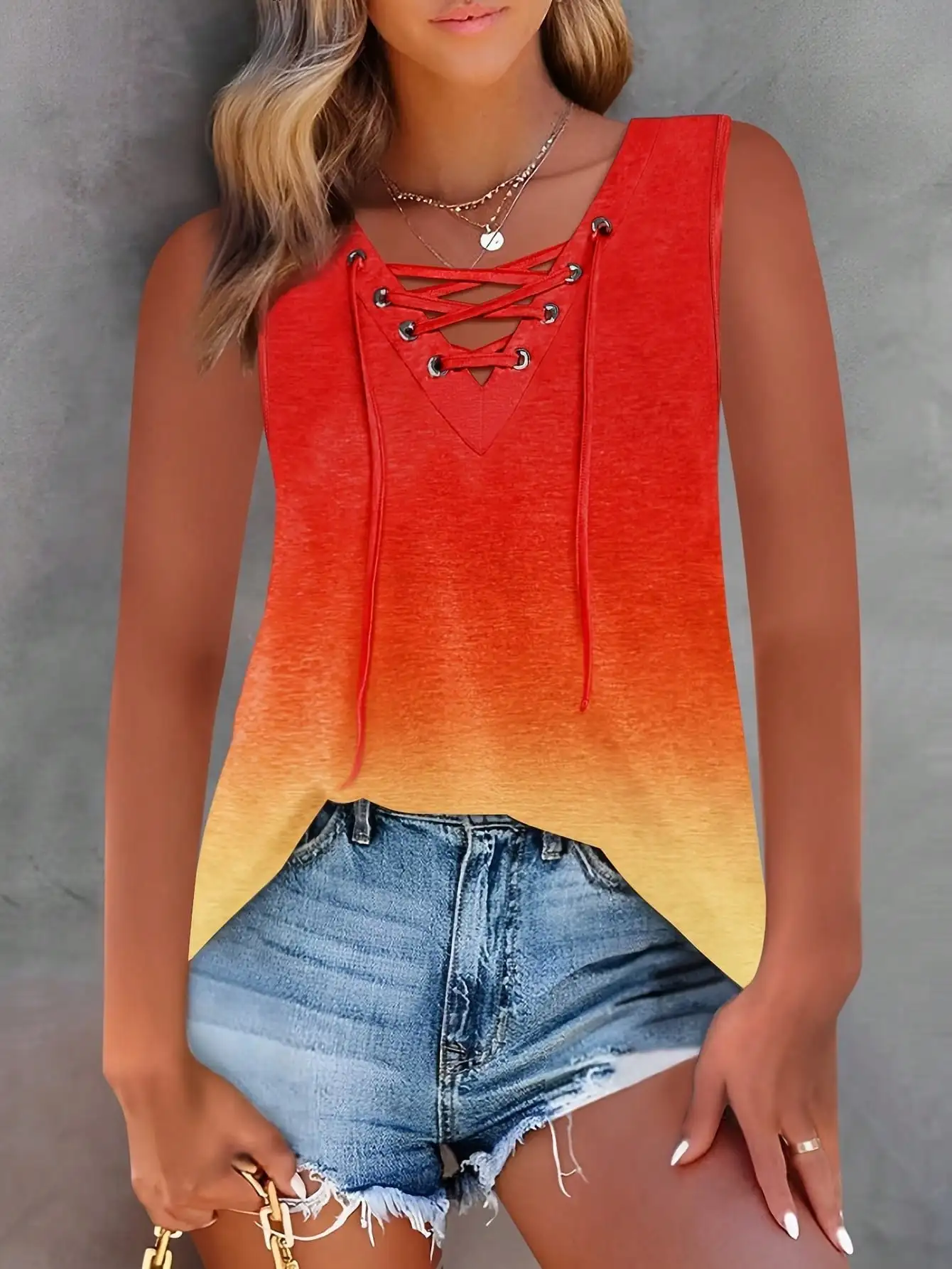 

Плюс размер, новый женский однотонный жилет на шнурке, верхняя базовая рубашка, сексуальная универсальная футболка, женский жилет с ремешком на подтяжках