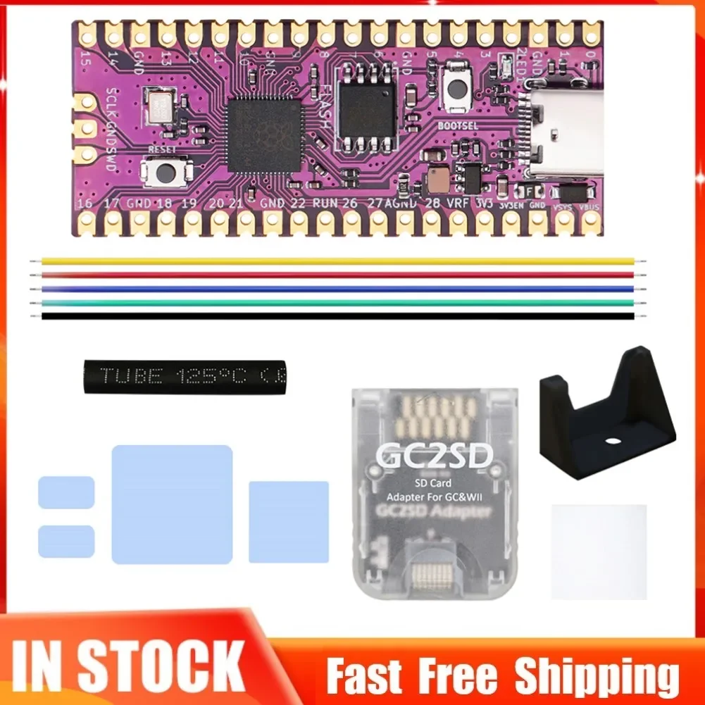 19 Kit Pi Pico Board Picoboot IPL Replacement Modchip and SD2SP2 Adapter Card Reader For Nintendo GameCube Game Console