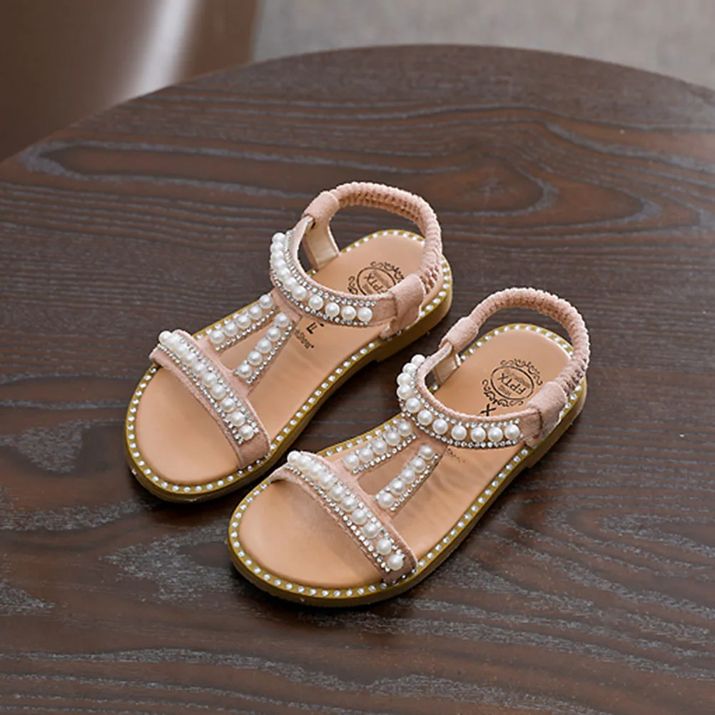 

Girls Sandals 1 Pair Pu Kids Flat Shoes For Tutu Dress Matching Children Pink Size 1