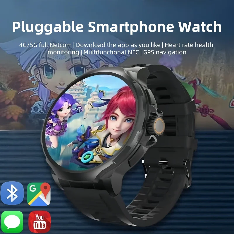 

GT100 4G Simcard Android System 180° Rotary camera IP67 Waterproof Clock GPS WIFI 128GB Rom