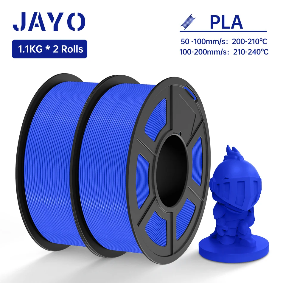 JAYO PLA Filament 2 Rolls 3D Printer Filament PLA/Wood/PLA Rainbow/Marble 1.75mm 1.1KG/Rolls Neatly Would 3D Printing Materials