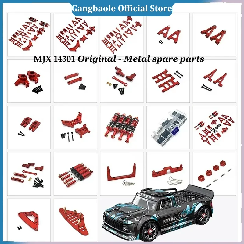 For MJX Hyper Go 1/14 RC 14301 14302 14301 Car Metal Seering Assembly Steering BLOCK Rear Hubs Etc. Upgrades Parts Accessories