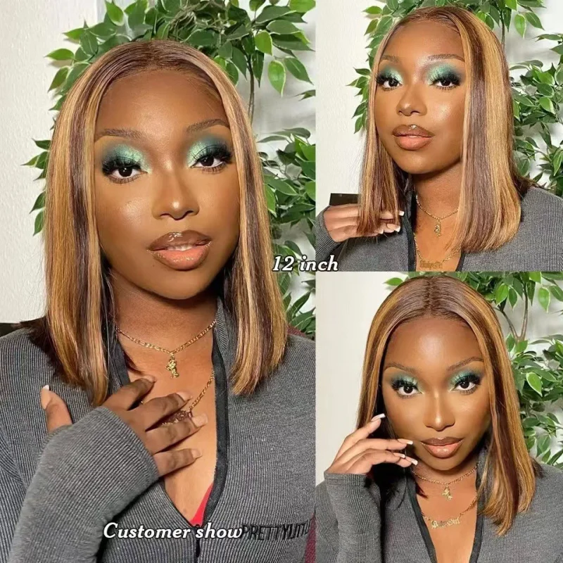 

Bob Front Lace Short Hair BoBo Wig Set