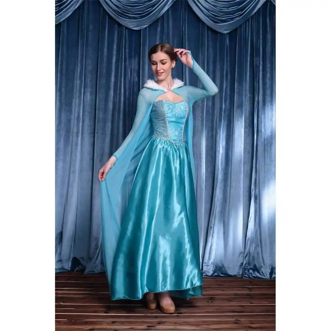 

Костюм принца, длинное платье на Хэллоуин, аниме, фея Эльзы, женский традиционный этнический сценический костюм, индивидуальный заказ