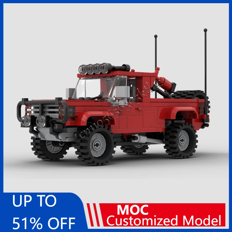 

Hot 244 PCS MOC Technology Model Building Blocks Red Off Road Vehicle Bricks Toys For Kids Adult Useful Birthday Christmas Gift