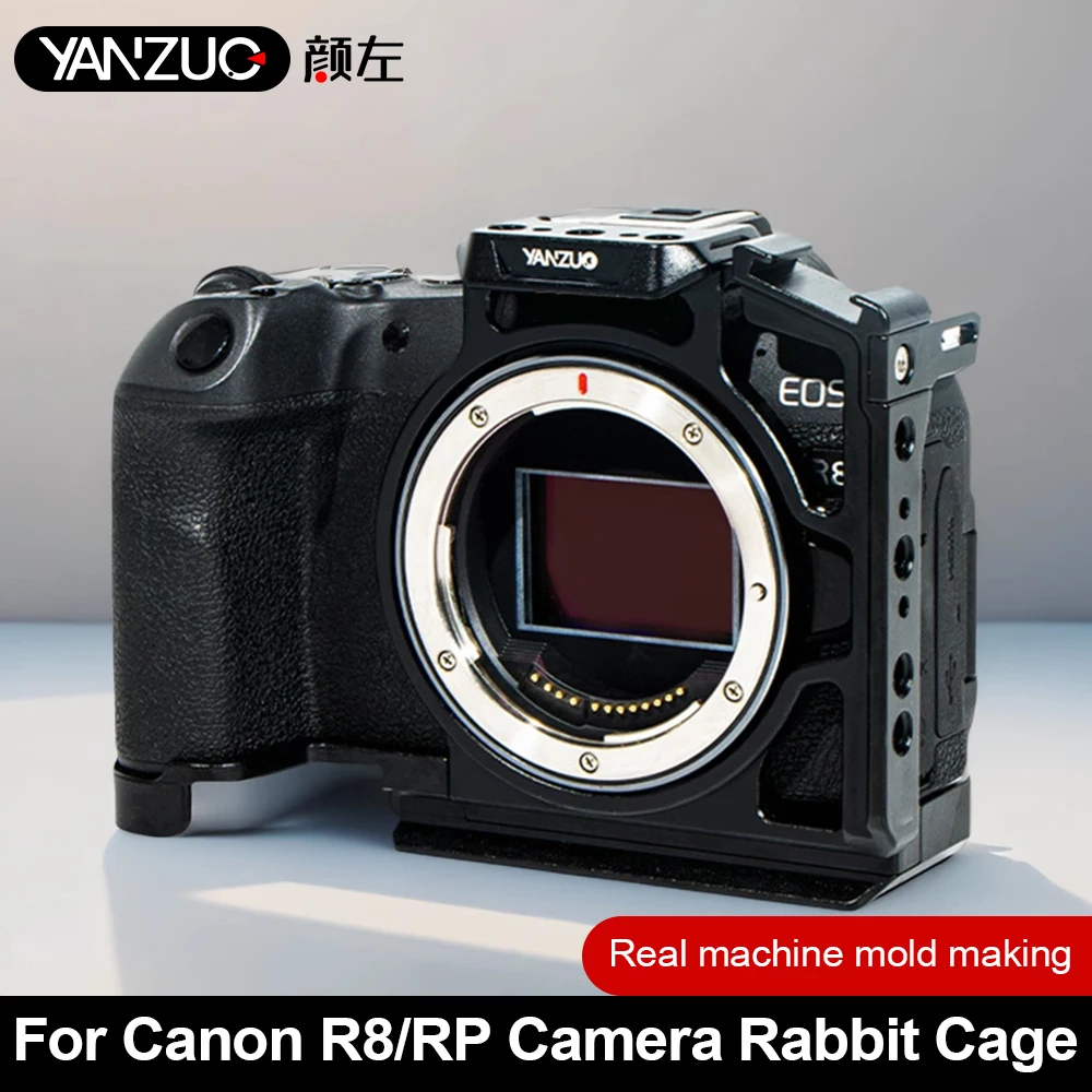YANZUO Stabilizator ze stopu aluminium do aparatu Canon r8/RP, klatka operatorska typu rabbit cage, rozszerzona metalowa klatka.