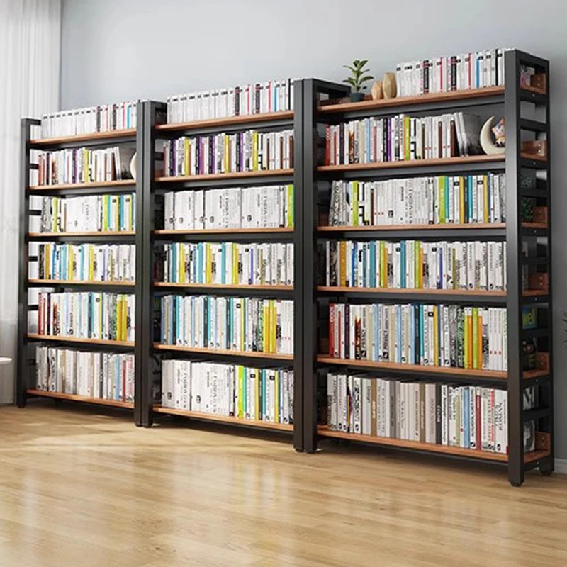 Library Organizers Bookcase Filing Book Storage Multifunctional Metal Book Shelf Display Living Room Buchregal Furniture XY50BC