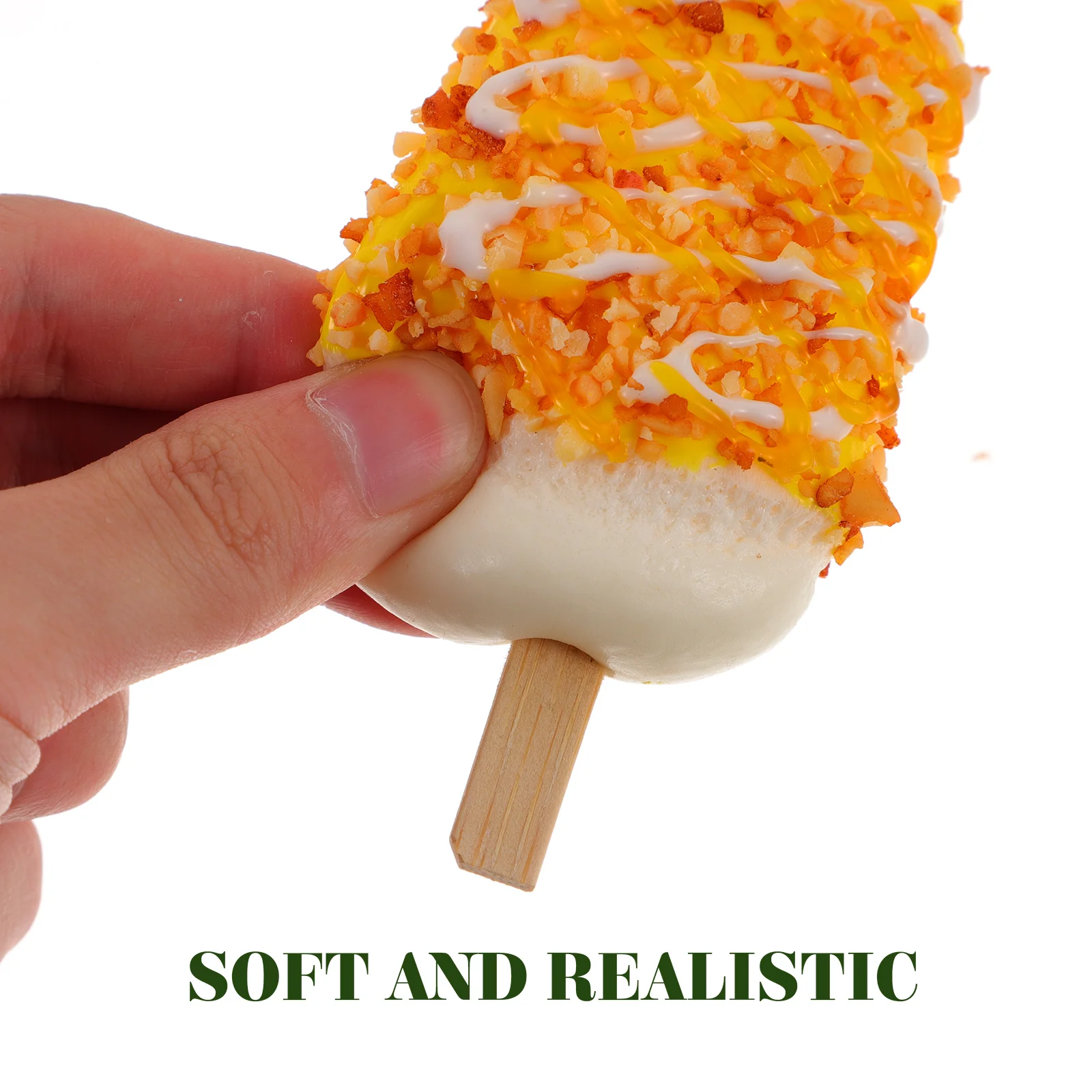 

6pcs Prop Ice Cream Realistic Desktop Fake Ice Cream Decor Cone Decor Model Fake Props for Home Party Shop Display