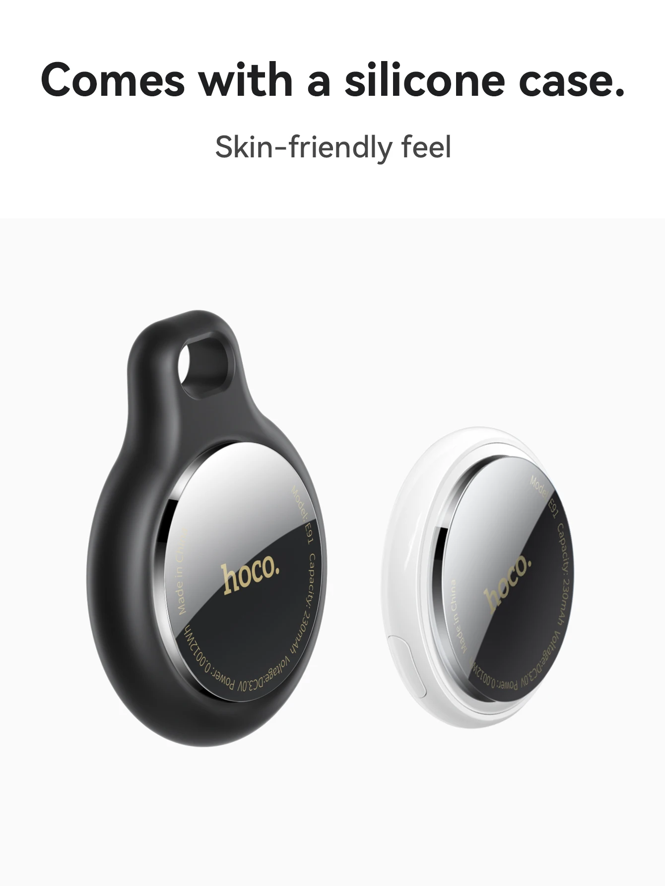 HOCO 4-teiliger Anti-Verlust-Tracker für Apple Airtag Ersatz IOS Find My Bluetooth GPS-Tracker für Gepäck und Schlüssel mit Hülle – Detail 11