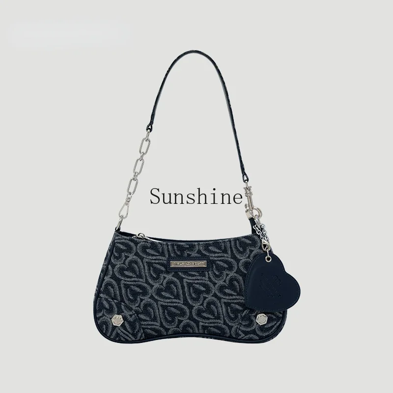 

Underarm bag denim sweet cool girl shoulder messenger bag