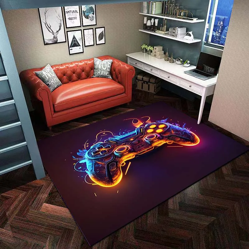 15 Size Video Game Controller Pattern Carpet for Bedroom Floor Mat Decor Living Room Carpet  Anti-slip Rugs Home Decor Game Room