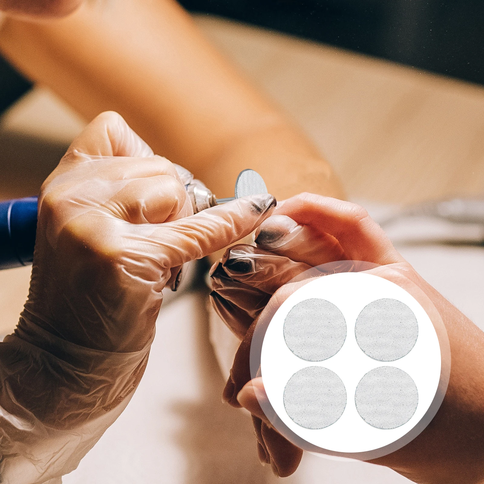 

50pcs Nail Polishing Sandpaper Pads Durable Wear-Resistant Dead Skin Removal Tool Ergonomic Design For Home Professional Salon