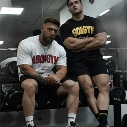 Men's Short Sleeve Loose Sports T-Shirt Oversized Comfortable Cotton T-Shirts for Gym Bodybuilding Workout Summer Novelty