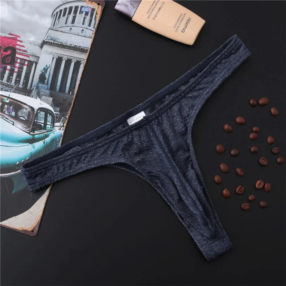 Mann Slips Unterwäsche bequeme atmungsaktive Tanga ultra weiche Low-Rise Bikini G-String Low Rise Bulge T-Back Slips T-String Riemen