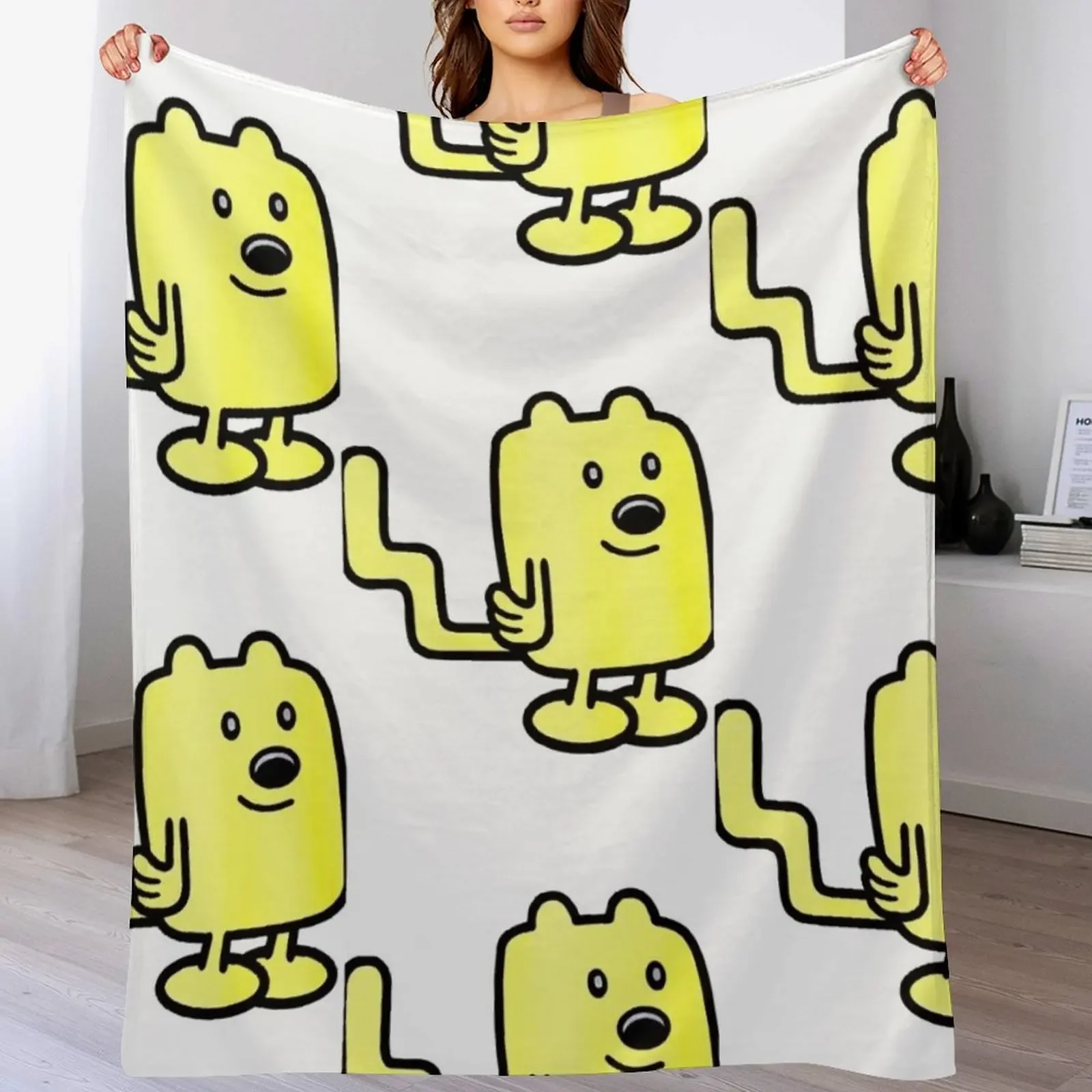 Wow Wow Wubbzy Throw Blanket for winter Hairy Extra Large Throw Blankets For Sofas Blankets