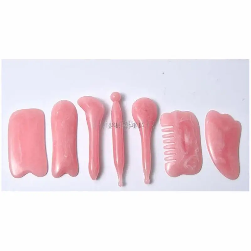 مجموعة لوح غوا شا، مناسبة للضغط الإبري لكامل الجسم، استرخاء العضلات، جمال الوجه، والرفع. أداة يجب اقتناؤها لـ gu