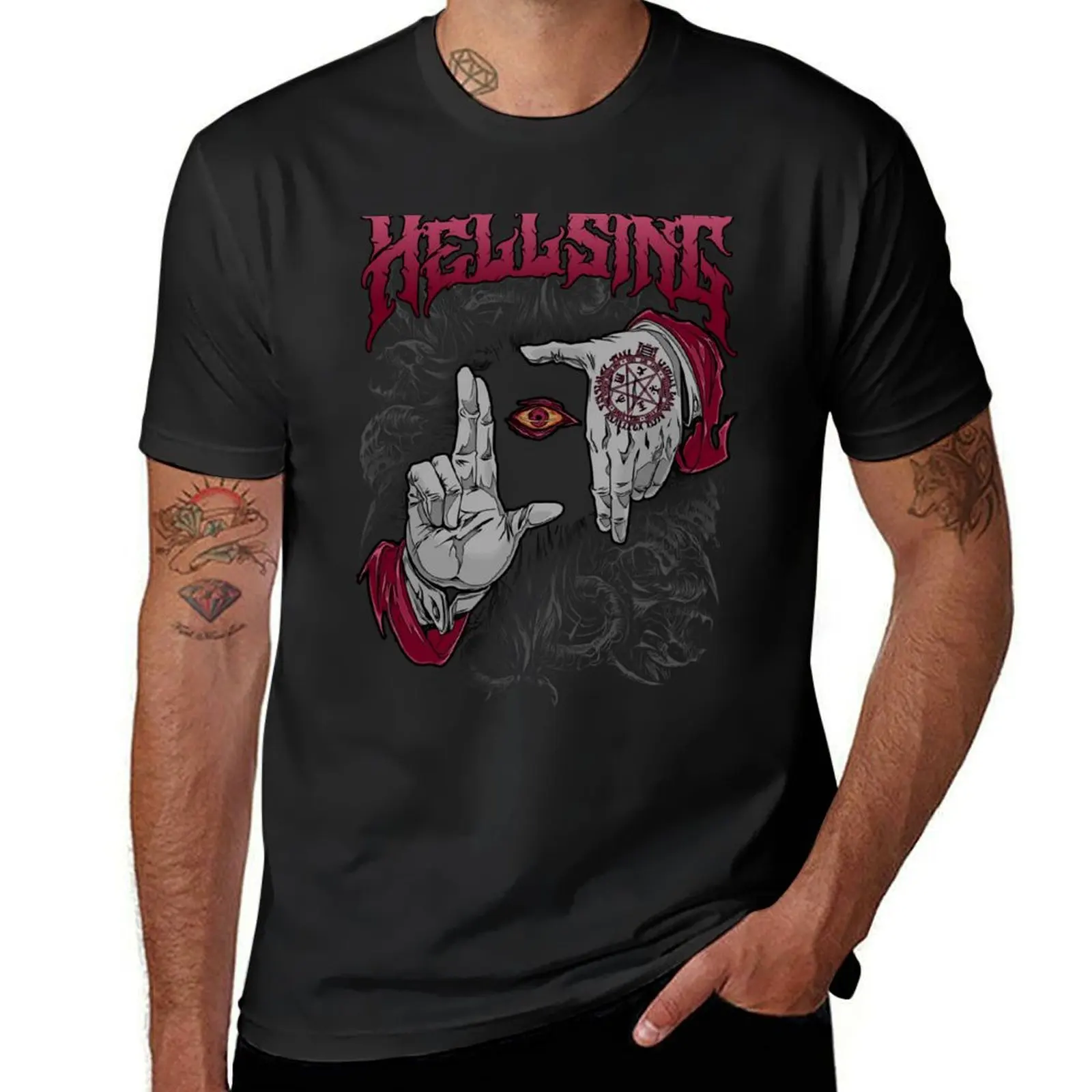 Hellsing Dark Gothic Art T-Shirt new edition sports fans plain t shirts men