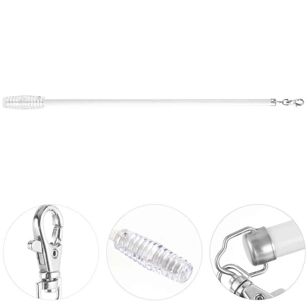 2Pcs Portable Curtain Rod Pull Aluminum Track Manual Wand Drapes Curtains Smooth Quiet Grommet