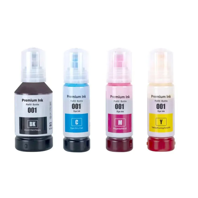 1Set 001 Premium Refill Ink for Epson 001 Ecotank L4150 L4156 L4160 L4260 L4266 L6160 L6170 L6190 Printer