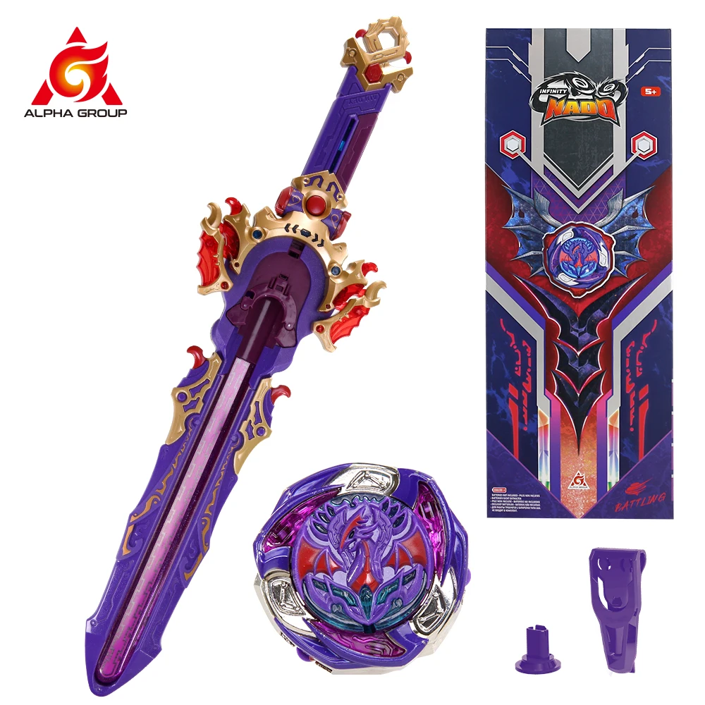 Infinity Nado 6 Deluxe Pack-Skylord /Gale Wings Skylord Upgraded Deluxe Sword Launcher Metal Transformable Spinning Top Kid Toy