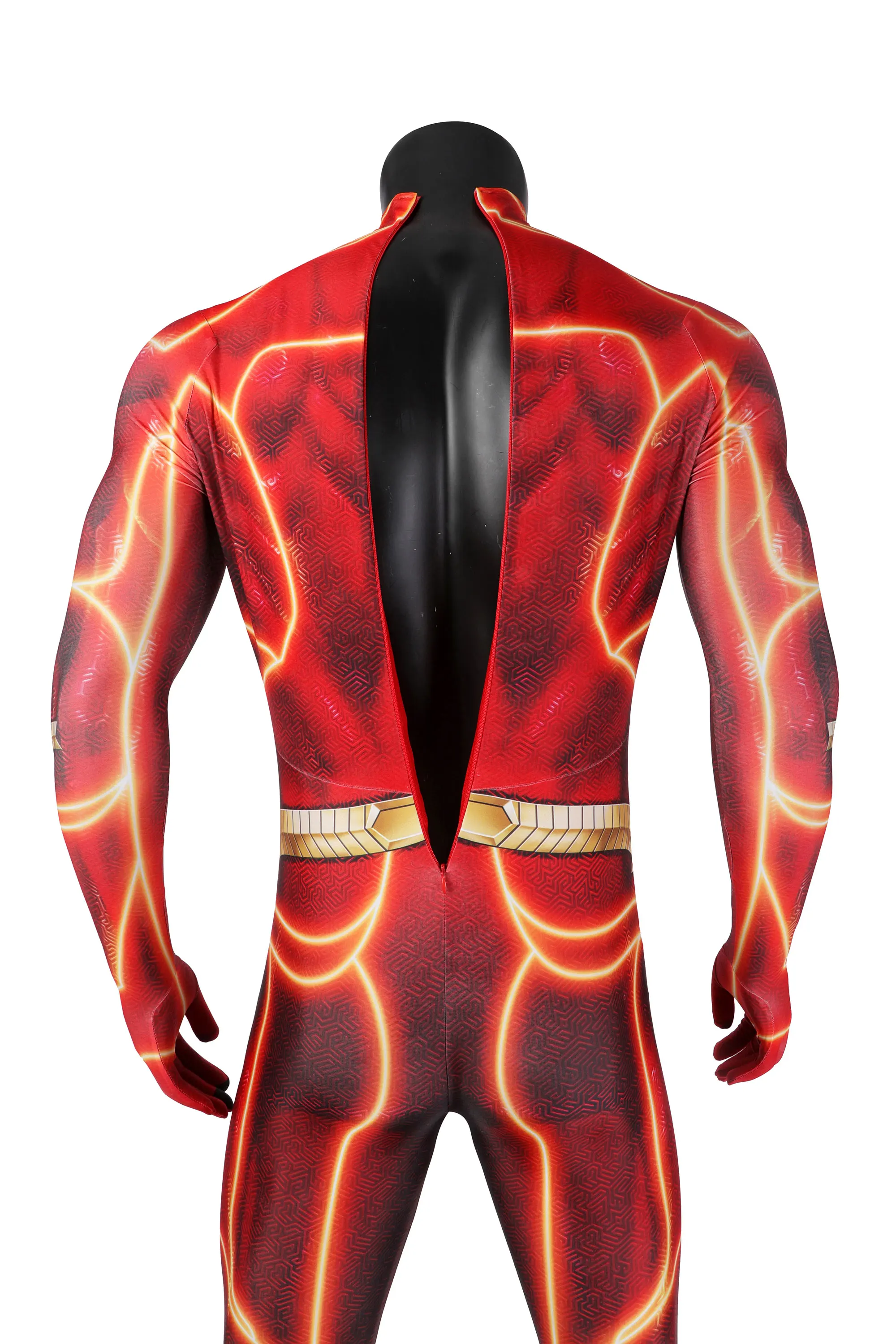 Red Flash Barry Cosplay Allen Costume stampa 3D Flash Cosplay Point Costume rosso Zentai tuta con maschera per uomini adulti