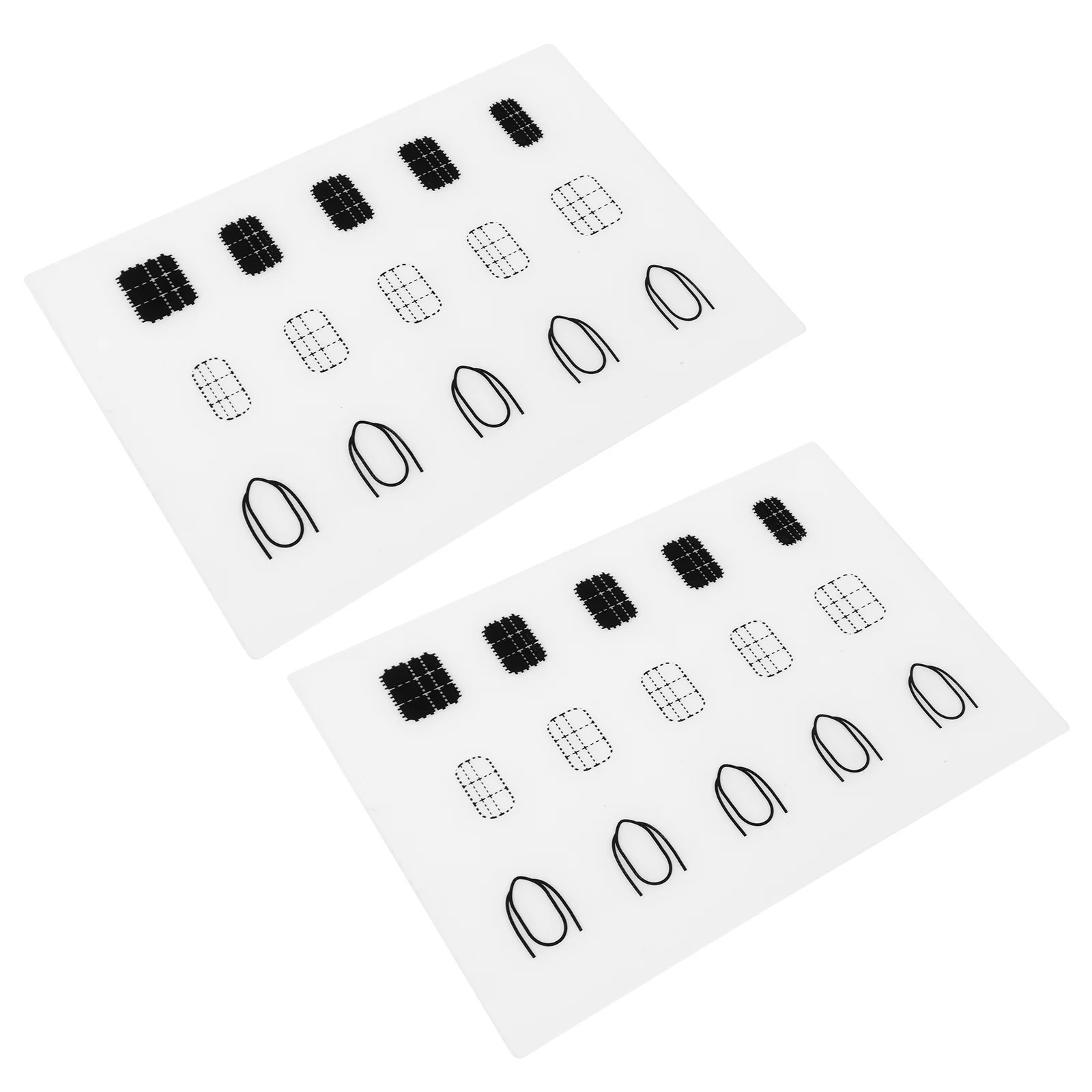 

2Pcs Nail Art Silicone Mat Manicure Pad Practice Mat Washable Reusable Nail Printing Colorized Salon Supply Tool