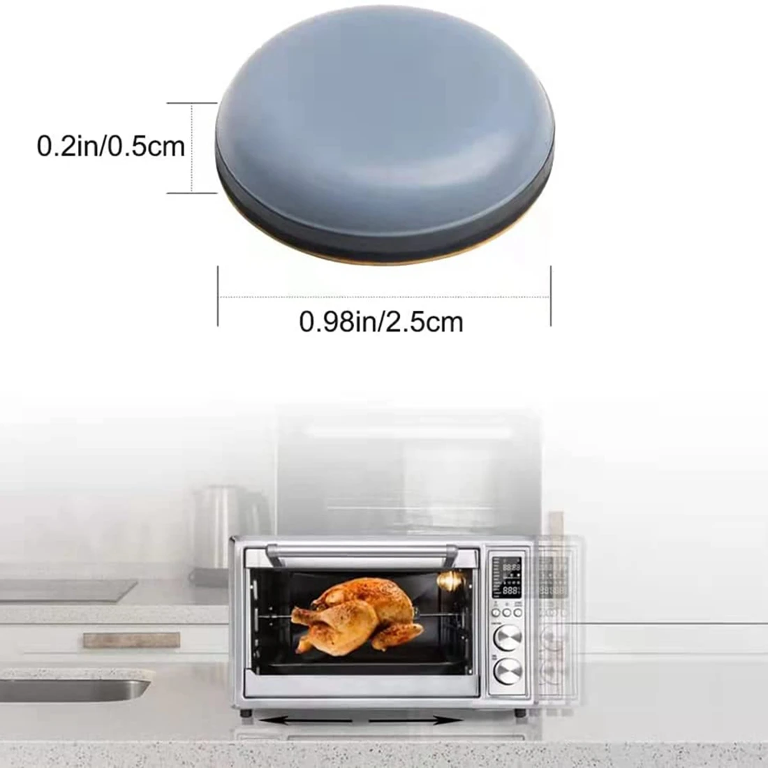 8 упаковок слайдеров кухонного прибора, 25 мм клейкие Волшебные слайдеры из ПТФЭ для кофеварки, смесителя, фридеров, скороварки