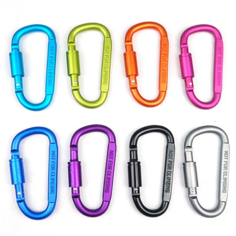 MAIDEZHI Climbing Carabiner Aluminum Snap Hook Carabiner D-Ring Key Chain Clip Keychain Hiking Camp Outdoor Climbing Equipment