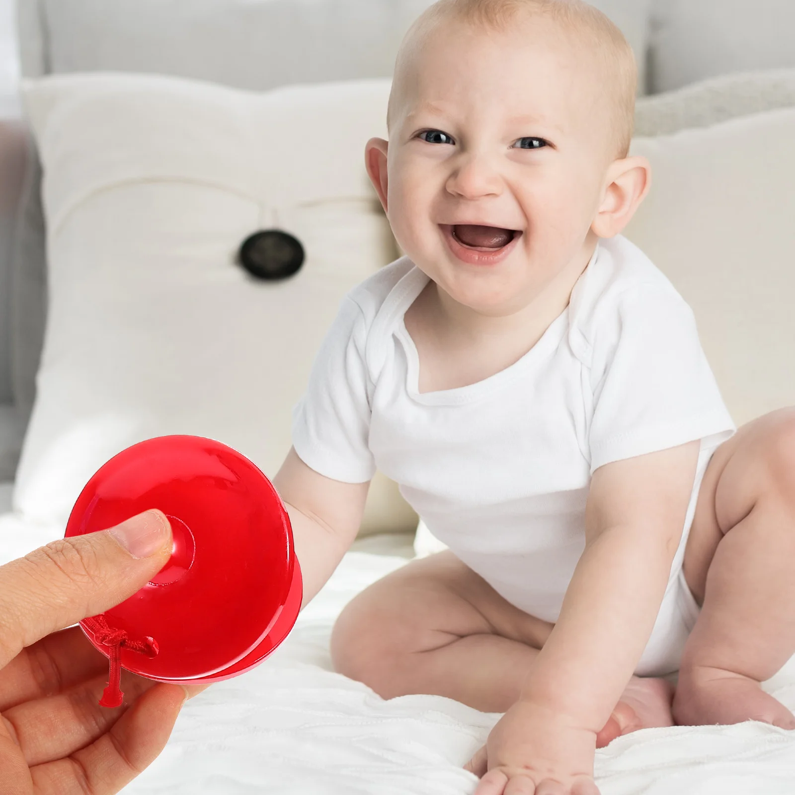 12 szt. Kastaniety Dziecięce Instrumenty Muzyczne Plastikowe Zabawki Palcowe Łatwe do Przechowywania Przenośne Instrumenty Perkusyjne Kastaniety Zabawka Prezenty Świąteczne