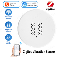 Tuya ZigBee Smart Vibration Sensor Drop and Tilt Detector Door Window Break Burglar Alarm System Smart Home Security Protection