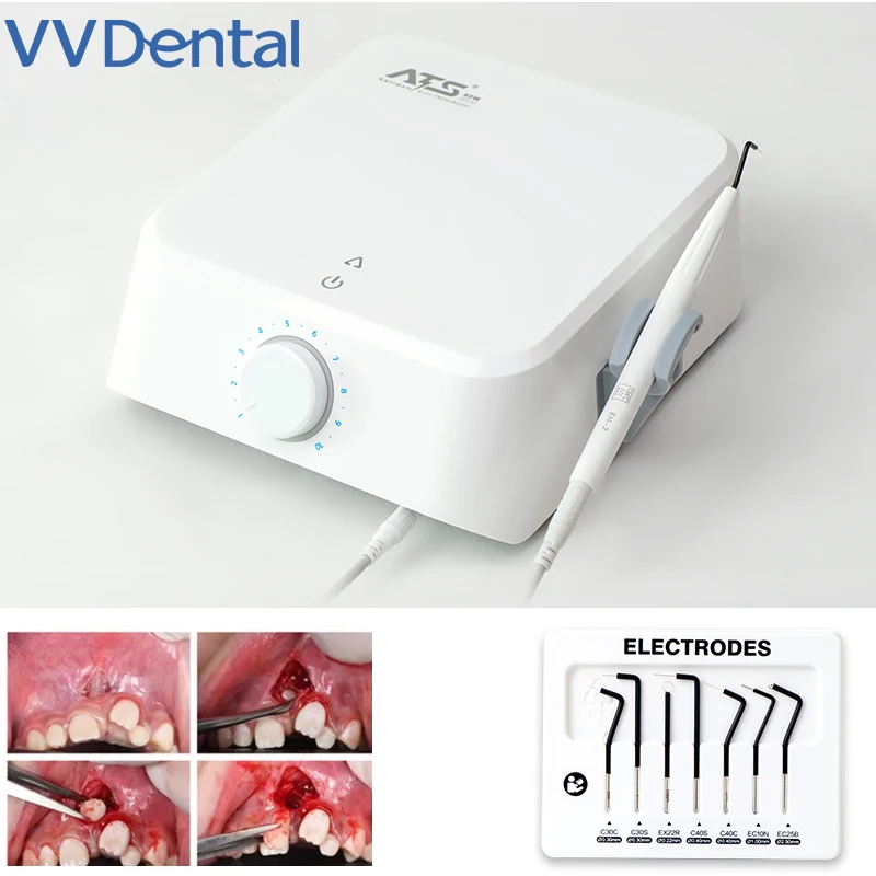 VVDental Dental Electrosurgery Unit High Frequency Electricity Knife Electrosurgery Scalpel and 7 Electrodes Oral Surgery