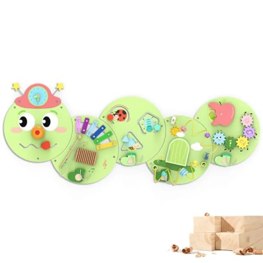 

Деревянные настенные панели-бизиборды для малышей: развивающий центр по философии Монтессори, сенсорные развивающие игрушки, способствующие всестороннему развитию.