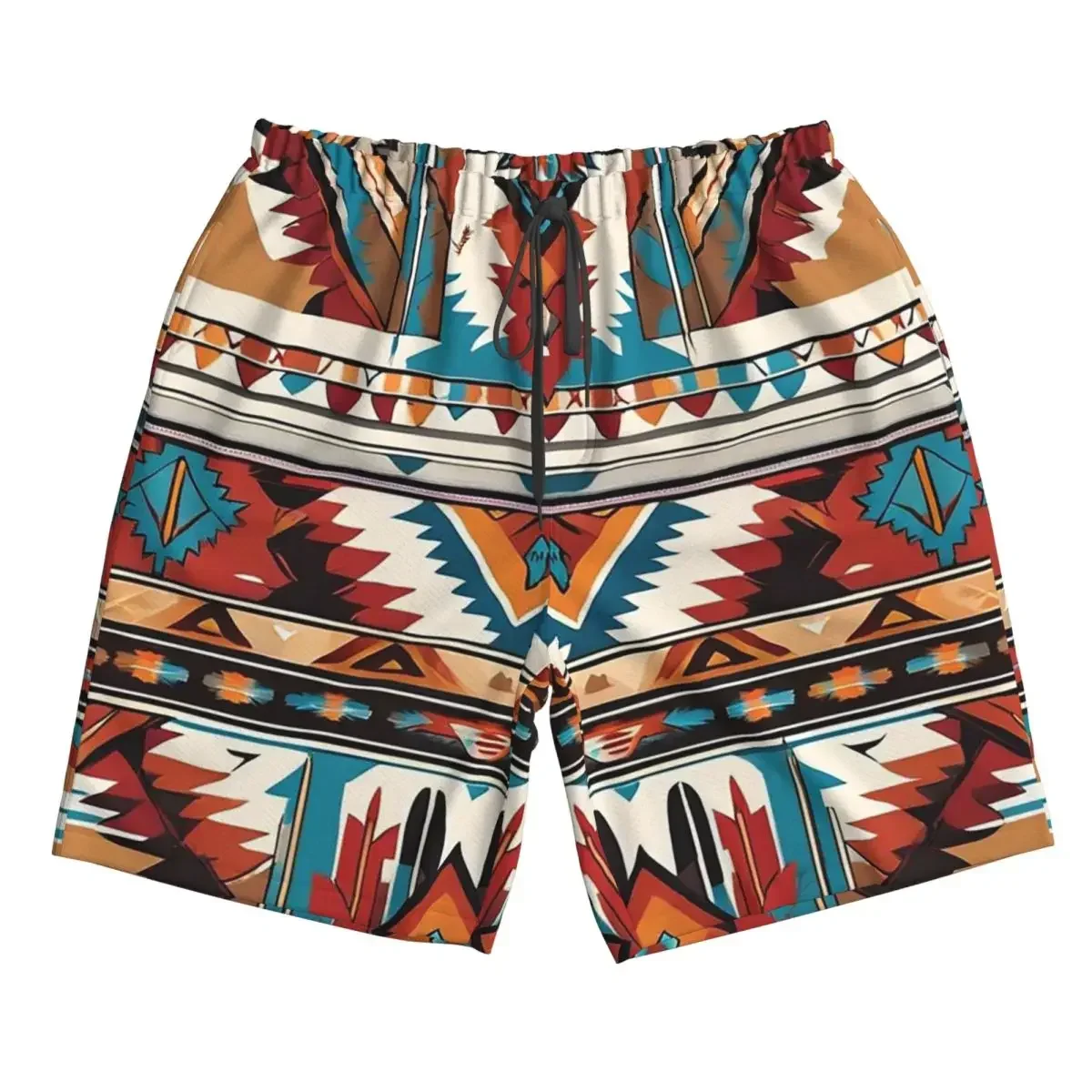Navajo Watercolor Pattern Trunks Beach Board Shorts Casual Quick Dry Swim Summer Men Pants