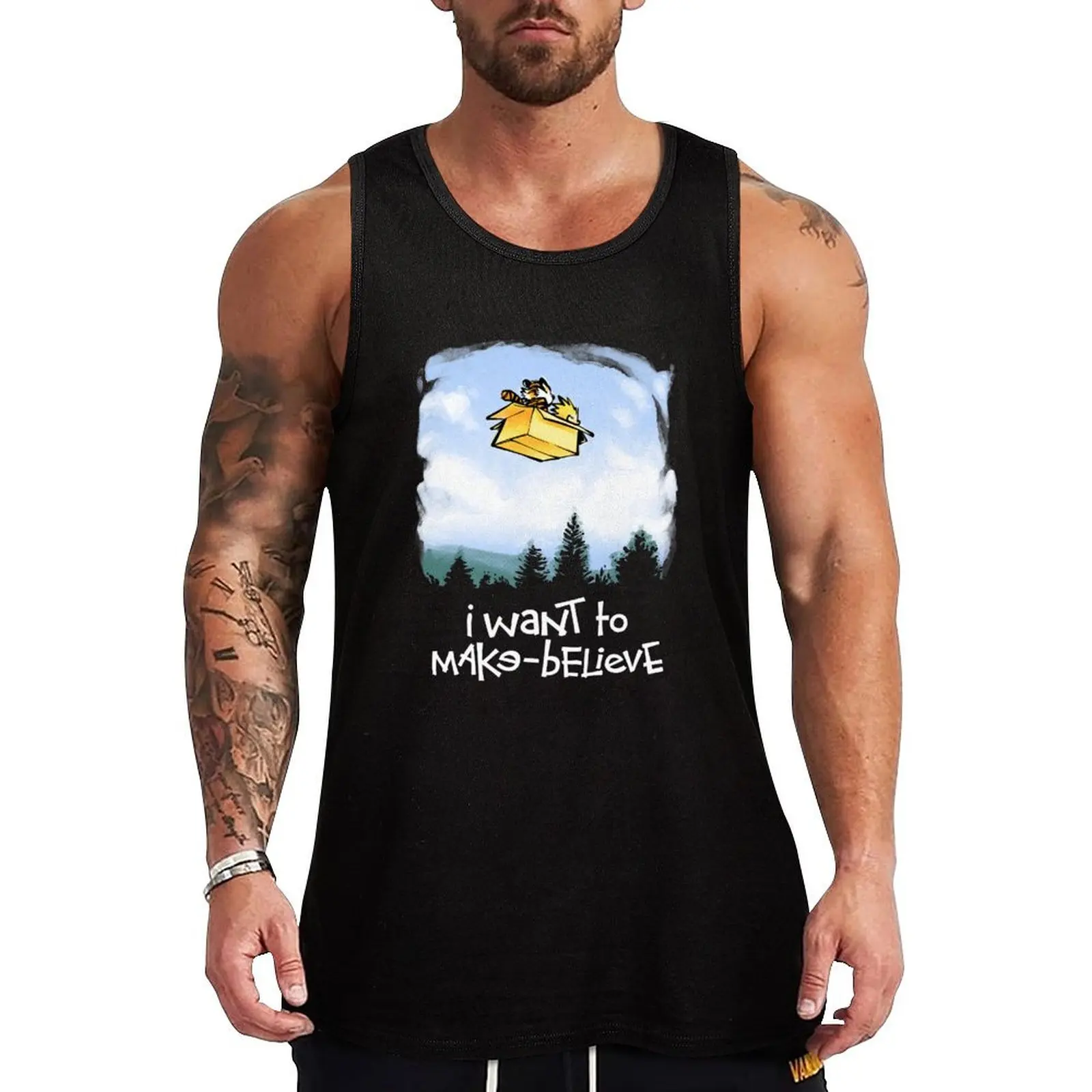 

I Want To Make Believe Tank Top tops Short sleeve Men's summer clothes Sports shirt man