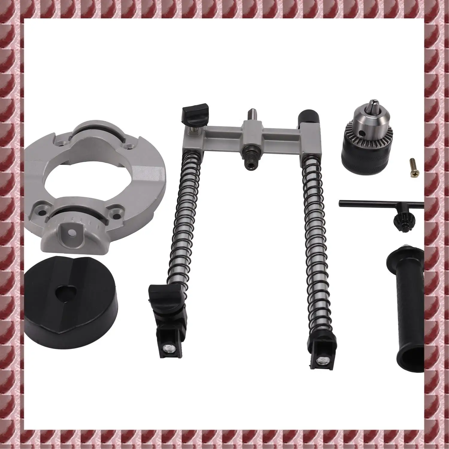 A95G 1 Pcs Multifunctional Drill Stand Adjustable 45-90° Angle Drill Guide Attachment, With Chuck Drill Holder Stand, For Electr