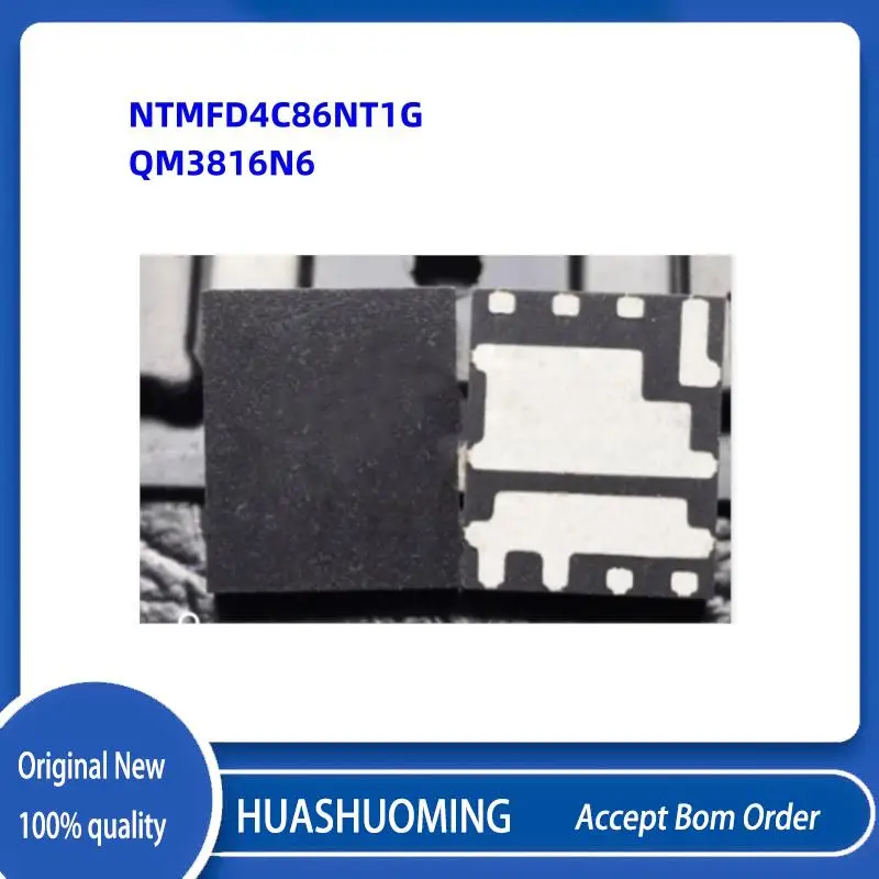 10Pcs/Lot New   NTMFD4C86NT1G NTMFD4C86N   NTMFD4C86 4C86N   QM3816N6 QM3816N M3816N  QFN-8