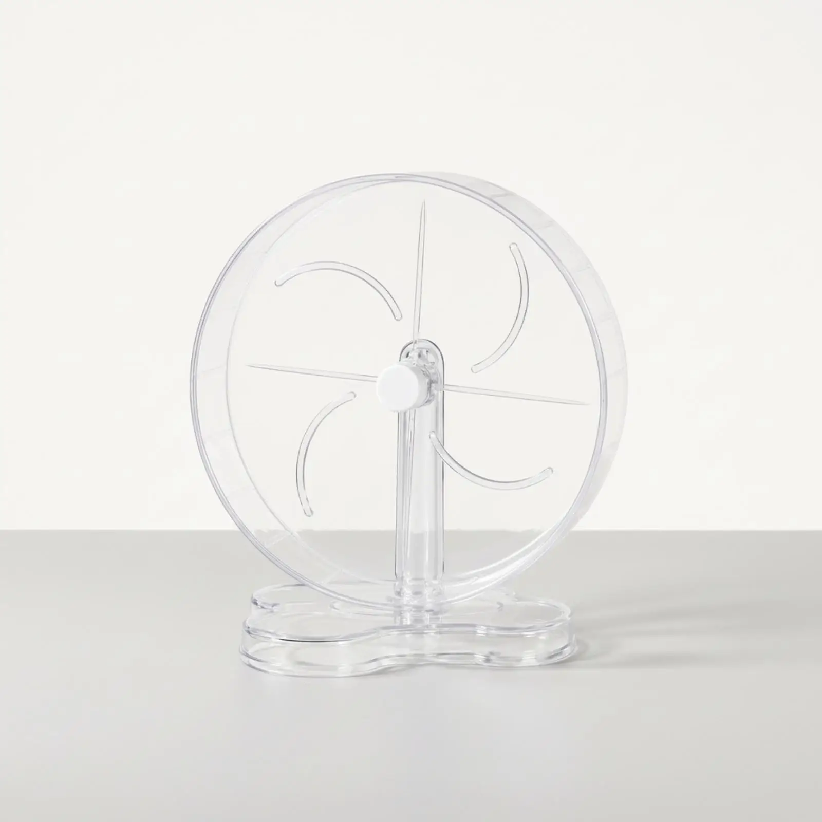 Dwarf Hamster Toy Running Wheel 25cm Transparent PET Silent Spinner with Stand for Small Pet Cage Exercise Fun