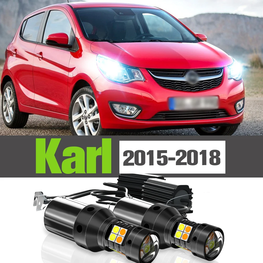 

2x LED Dual Mode Turn Signal+Daytime Running Light DRL Accessories Lamp For Opel Karl 2015-2018 2016 2017