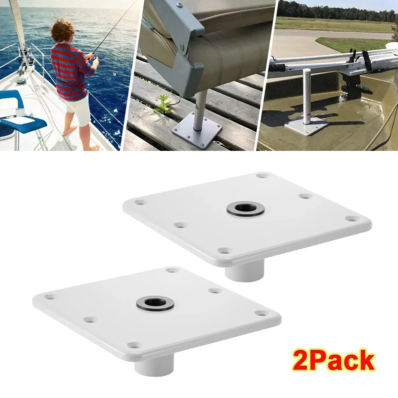 

Heavy Duty Boat Seat Base, 7 X 7Inch Seat Pedestal W/ 3/4Inch Pin Post Socket White