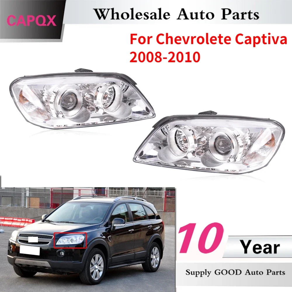 CAPQX 6 pin 1Pair For Chevrolete Captiva 2008 2009 2010 Front Bumper Headlight Headlamp Head Light Lamp Assembly