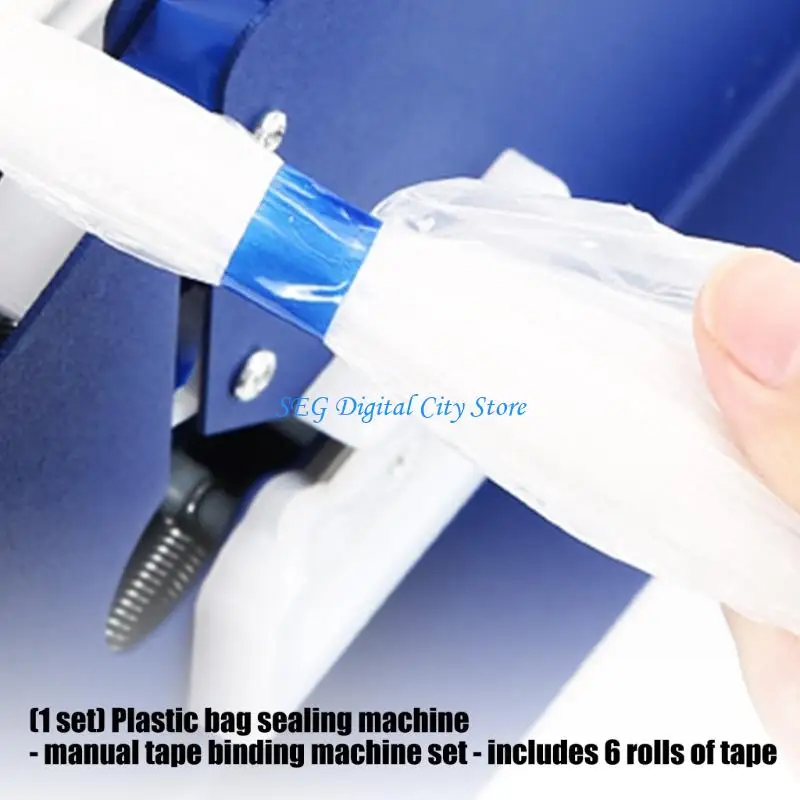 

U75B Plastic Bag Sealer With 6 Rolls Tape Heavy Duty Iron Tape Dispenser For Offices