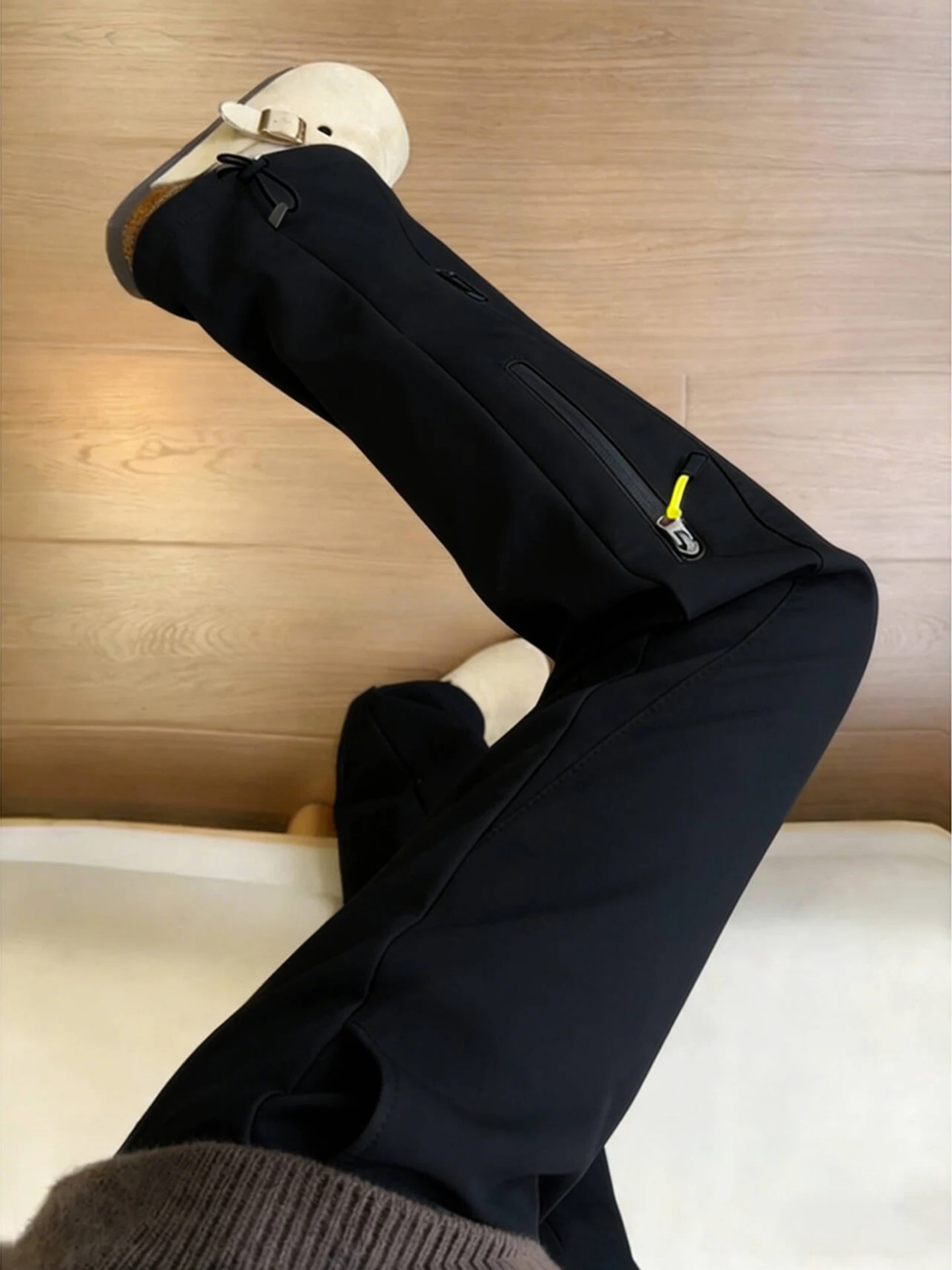 

Мужские зимние лыжные брюки с флисовой подкладкой, водонепроницаемые, ветрозащитные, теплые, для активного отдыха, с молнией, повседневные